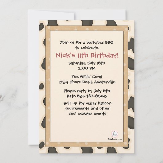 BBQステア招待状 招待状 (裏面)