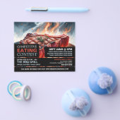 BBQステーキ – 競合/スピード食べ物コンテスト チラシ (シングル)