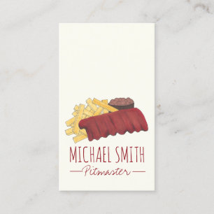 BBQスペアリブピットマスターバーベキューレストラン 名刺