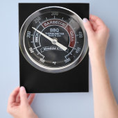 BBQスモカー225度温度ゲージ完璧 チラシ (手)