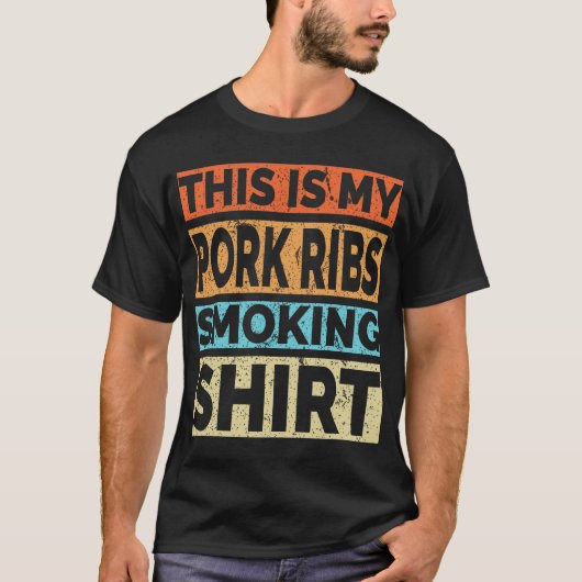 BBQスモーカーThis Is My Park Ribes喫煙レトロVint Tシャツ (正面)