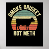 Bbqスモークおもしろいブリスケットなしノベルティグリル ポスター (正面)