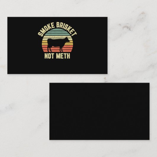 Bbqスモークおもしろいブリスケットなしノベルティグリル ロイヤリティカード (正面/裏面)