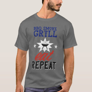 BBQスモークグリルREPEAT食べラスティックヴィンテージ Tシャツ