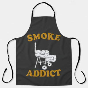 BBQスモーク中毒の肉喫煙者Tシャツ エプロン