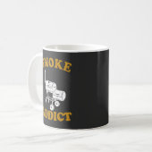 BBQスモーク中毒の肉喫煙者Tシャツ コーヒーマグカップ (正面左)