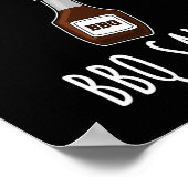 Bbqソースのシャツで全てが良い – Bbq ポスター (角)