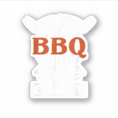 BbqソースをItに付けおもしろいことわざフードバーベキュー シール (正面)