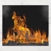 BBQソースボトル リキュールボトルラベル (シングルラベル)