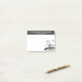 BBQソーセージブッチャーイラストレーションテーマ ポストイット (デスク上)