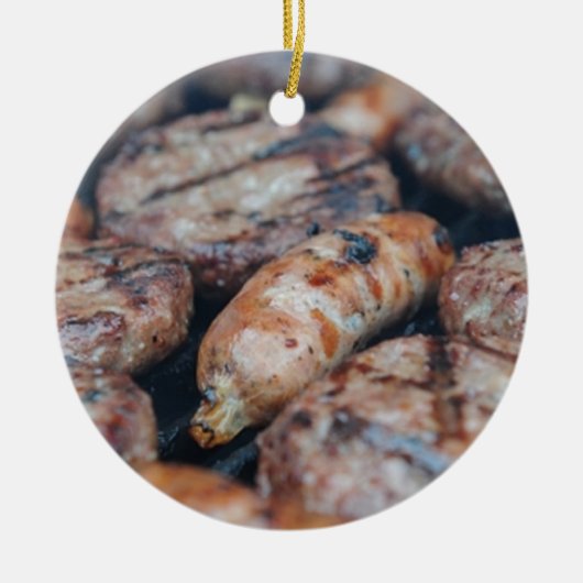 BBQソーセージ セラミックオーナメント (正面)