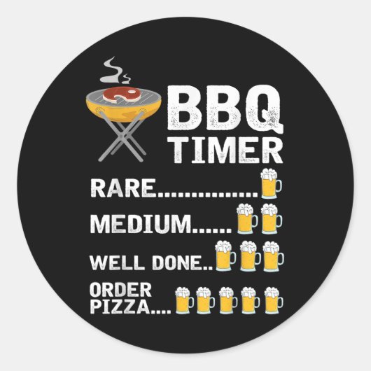 Bbqタイおもしろいマー、バーベキュー、グリル、グリル ラウンドシール (正面)