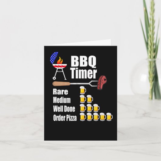 Bbqタイおもしろいマー – Barbecue Grill Grilling Gift カード (正面)