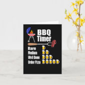 Bbqタイおもしろいマー – Barbecue Grill Grilling Gift カード (黄色い花)
