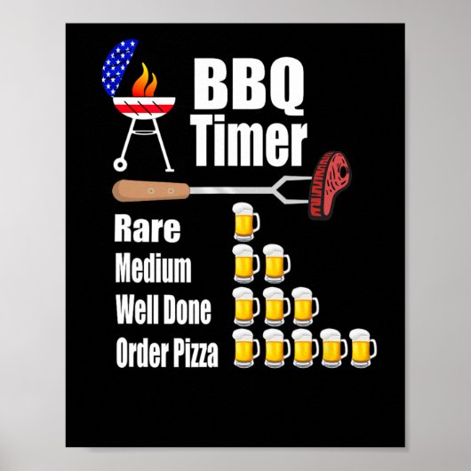 Bbqタイおもしろいマー – Barbecue Grill Grilling Gift ポスター (正面)