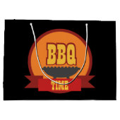 BBQタイクールムパーティーワードアートラージ抱き枕 ラージペーパーバッグ (裏面)