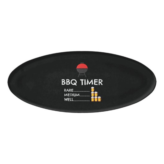 BBQタイマバーベキューグリルおもしろいグリルギフト 名札 (正面)
