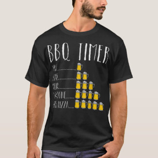 BBQタイマービール飲おもしろいみ焼きTシャツ Tシャツ
