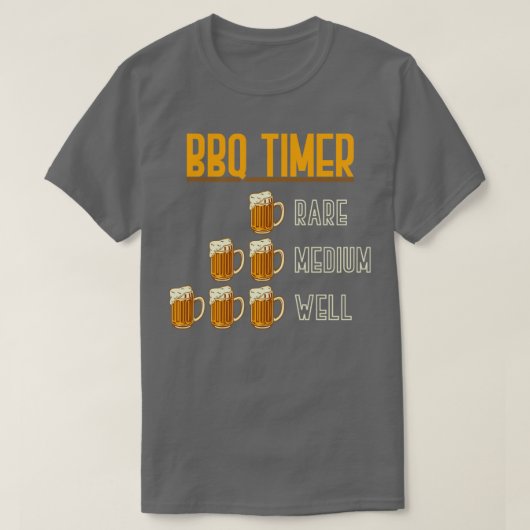 BBQタイマービール Tシャツ (デザイン正面)