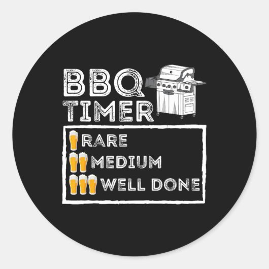 Bbqタイマー – Bbqおもしろい Smoker Byrbecueグリリング ラウンドシール (正面)
