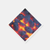 BBQタイムのホットグリルが赤いグレーの黒の赤を塗る スタンダードカクテルナプキン (角)