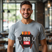 BBQタイムグリルマスター食おもしろい品 Tシャツ