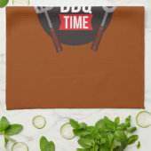 BBQタイムモダントレンディーシックスタイリッシュキュートブラウン キッチンタオル (折り畳み)