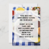 BBQタイム、夏のバーベキュークックアウト 招待状 (裏面)