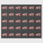 BBQダイアグラムフィリピン豚肉切断肉 ラッピングペーパー (フラット)