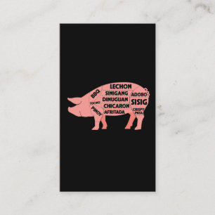 BBQダイアグラムフィリピン豚肉切断肉 名刺