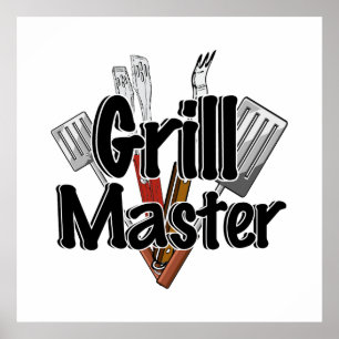 BBQツールを使用したグリルマスター ポスター
