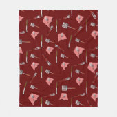 BBQツールパターン フリースブランケット (正面)