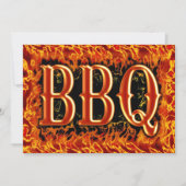 BBQディナーリアリスティックフレイムス招待状 招待状 (正面)