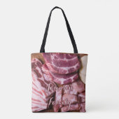 BBQトートバッグファミリー生肉食品 トートバッグ (裏面)