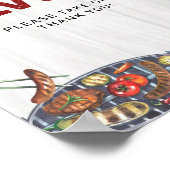 BBQバックヤードベビー素朴シャワー ポスター (角)