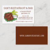 BBQバッファローチキンウイングレストランバーフードシェフ 名刺 (正面/裏面)