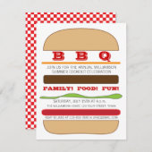 BBQバーガー招待状 招待状 (正面/裏面)