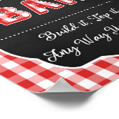 BBQバーサイン – 赤ベビーQ ポスター (角)