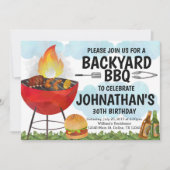 BBQバースデーパーティー招待招待状 招待状 (正面)