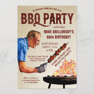 BBQバースデーパーティ招待状 招待状