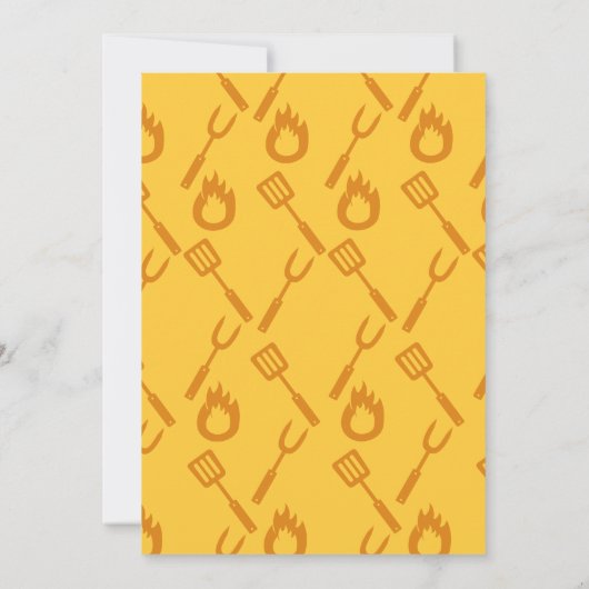 BBQバーベキューグリルエイジサマークックアウト誕生日 招待状 (裏面)