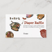BBQバーベキューバックヤードパーティーベビーシャワーゲーム エンクロージャーカード (正面)