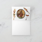 BBQバーベキューバックヤードパーティーベビーシャワー サンキューカード (内部)