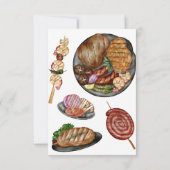 BBQバーベキューバックヤードパーティーベビーシャワーBabyQ サンキューカード (裏面)