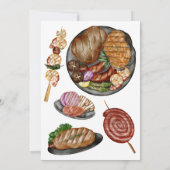 BBQバーベキューバックヤードパーティーベビーシャワーBabyQ 招待状 (裏面)