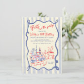 BBQバーベキューパーティーインザヤーディハンドドロー 招待状 (スタンド正面)