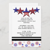 BBQバーB-Q 7月4日パーティー招待状! 招待状 (正面/裏面)