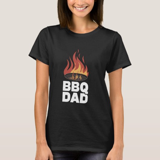 BBQパパプンスモークミートデザインについて喫煙肉 Tシャツ (正面)