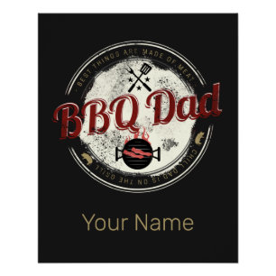 BBQパパヴィンテージグリルまたはファーザーデーのためのバーベキュー ポスター