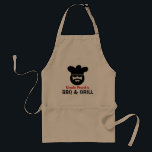 BBQパーソナライズされたエプロン男性へ スタンダードエプロン<br><div class="desc">BBQパーソナライズされたエプロン男性へ。シェフおもしろい調理師デザインとサングラス。かわいいバーベキューギフトアイディアパパおじいちゃん等。</div>